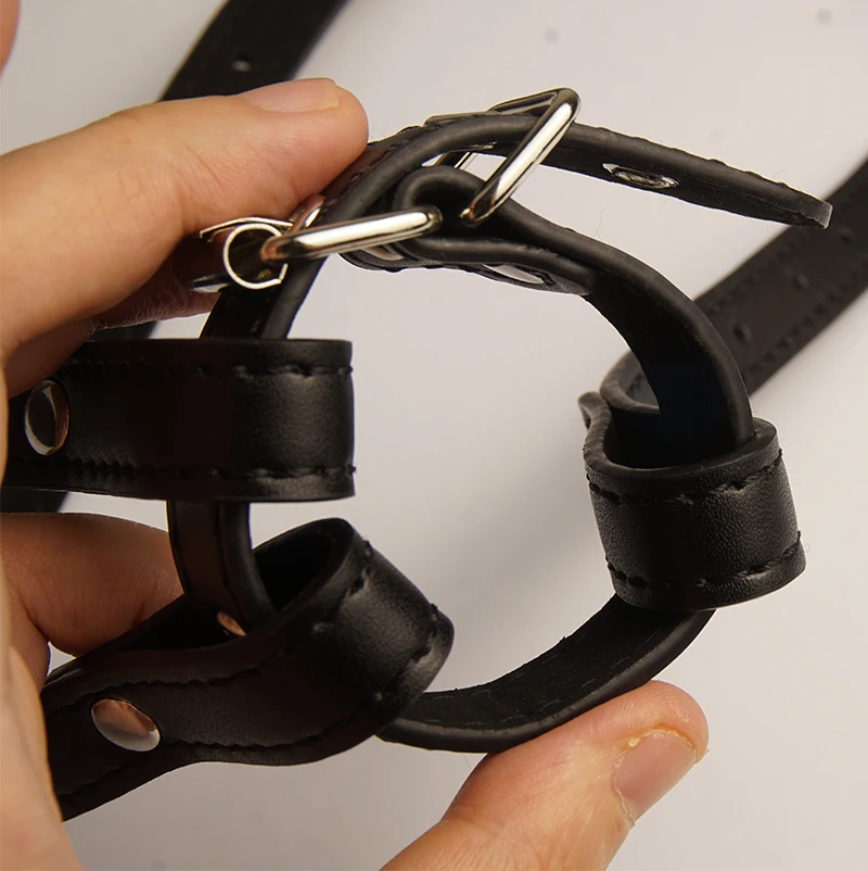 Sex Toys Leather Harness Massage Wand Belt Vibrator Restraint BDSM Pleasure Bondage Chastity Women