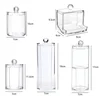 Transparent Cotton Swab Storage Box Makeup Organizer Acrylic Storage Box Cotton Swab Cosmetic Box Bathroom Bedroom Storage 6