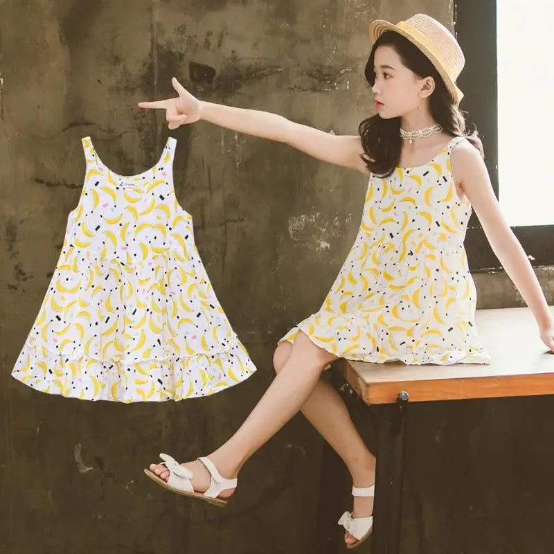 

Dress Summer 2023 for Kids Girl Children Super Fashion Sling Casual Dress for Girl Premium Comfort Cool Breathable Elegant Dress