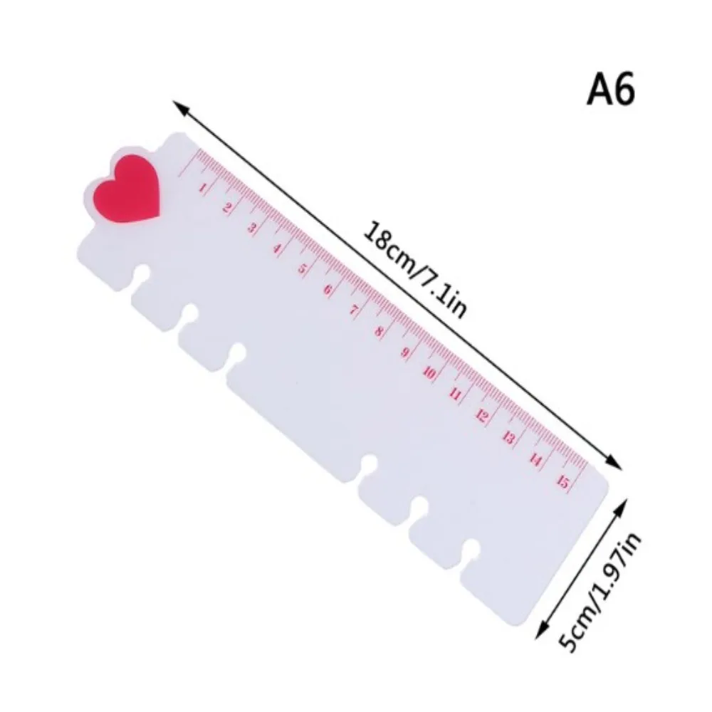 Student Plastics Loose Leaf Hand Ledger Ruler Clear Scale Soft Bookmark Ruler Frosted Texture Wear Resistant Measuring drawing ruler