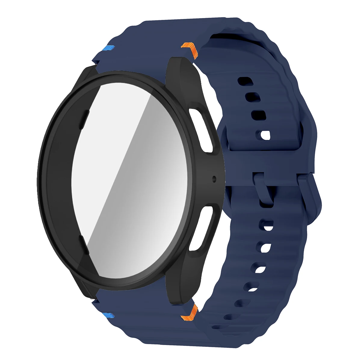 Premium Silicone Watch Band and Protective Case Combo – Universal Fit Bracelet Strap