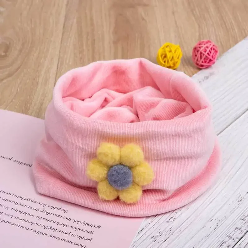Autumn and Winter Children's Scarf Baby Bib Baby Warm Bib Solid Color Knit for Boys and Girls Shawls 0-8T