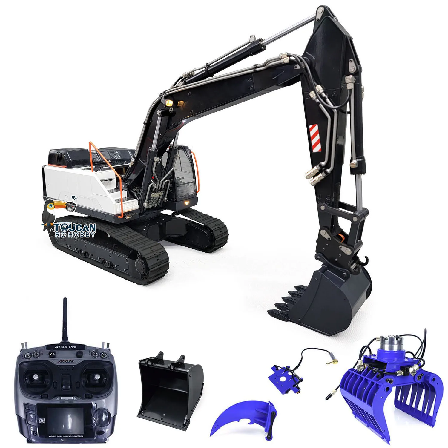 MTM 1/14 RC Hydraulic Tracked Excavator for EC380 2 Arms Wireless Engineering Digger Model Outdoors Toys TH22519 2