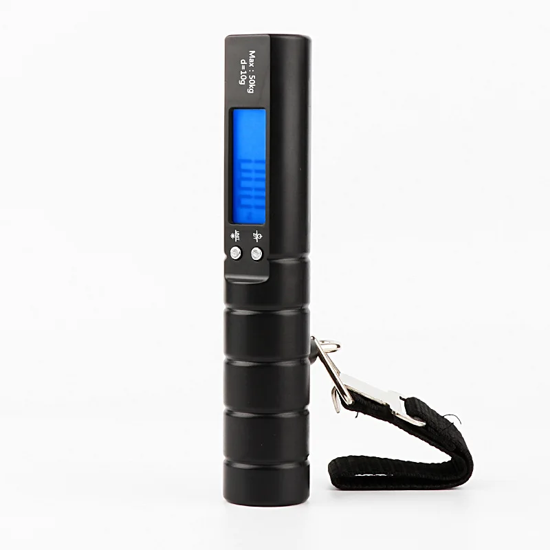 Balance numérique suspendue 50kg avec mètre ruban et lampe torche - Multifonction pour pêche et voyages