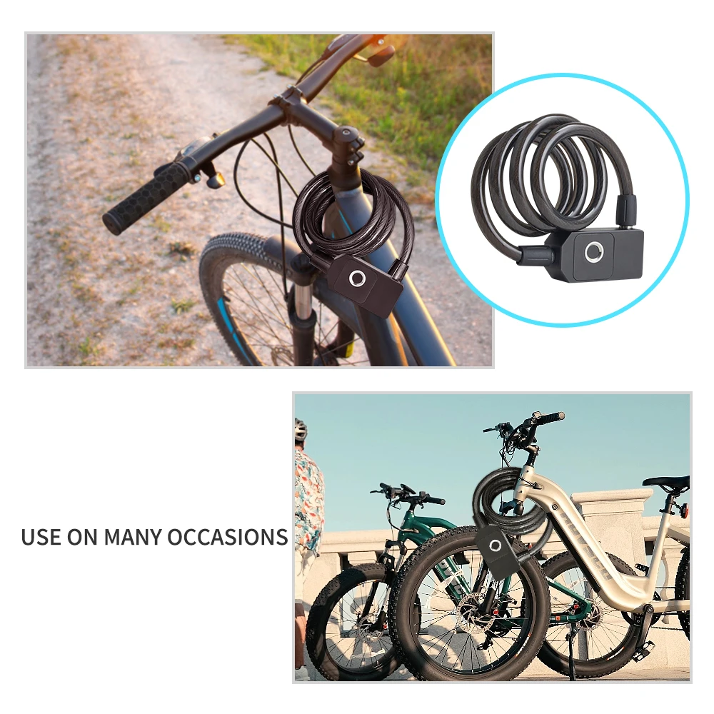 Verrou de vélo de mot de passe de Rockbros  Verrou de vélo d'empreinte  digitale de Rockbros-Verrou de vélo-Aliexpress