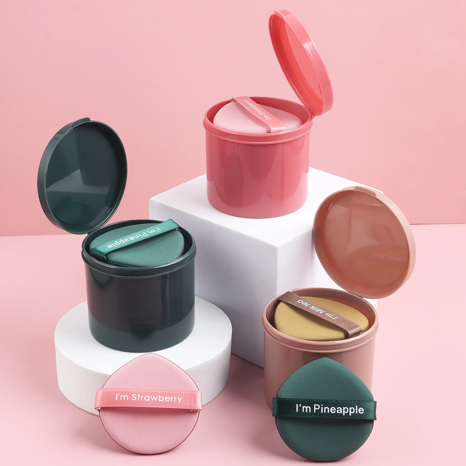 powder puff, 7pcs/box super-soft cushion  wet make-up sponge foundation powder powder BB cream special make-up tool 2