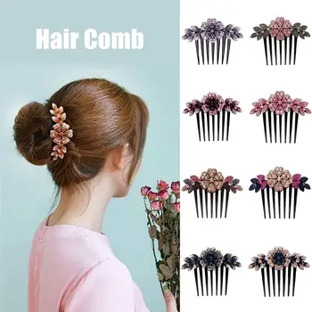 Women Hair Comb Rhinestone Crystal Hair Clips Hairpins Lady Bride Wedding Party Headdress Headwear Elegant Hair Accessories 1