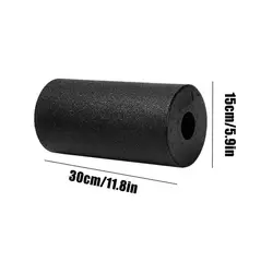 Enhanced Muscle Massage Foam Roller for Relaxation & Fitness Activities (Black)