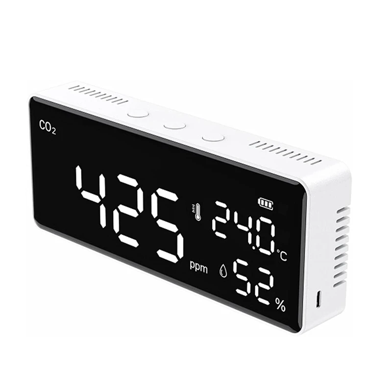

Intelligent Air Quality Detector Carbon Dioxide Temperature Humidity Monitor Multifunction Accurate Detection For Home