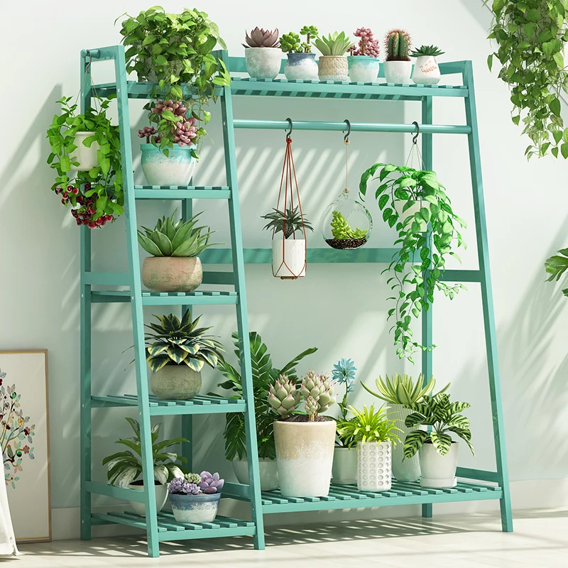 Outdoor Bamboo Plant Shelf Display Layers Ladder Patio Flowers Stand Backdrop Floor Porta Macetas Para Plantas Outdoor Furniture steel organizer plant shelf indoor balcony backdrop patio plant stands rack ladder porta macetas para plantas balcony furniture