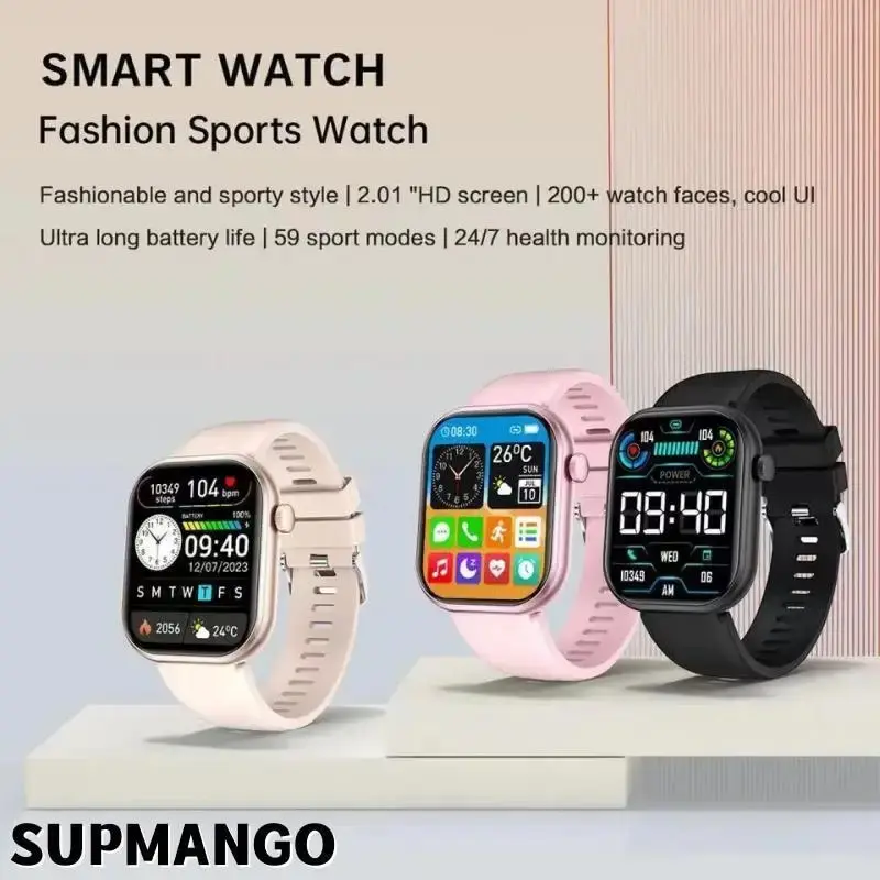  K20 Smart Watch With Wireless Call Smart Watch For Men And Women With Heart Rate & Blood Pressure Monitoring BT Connection 