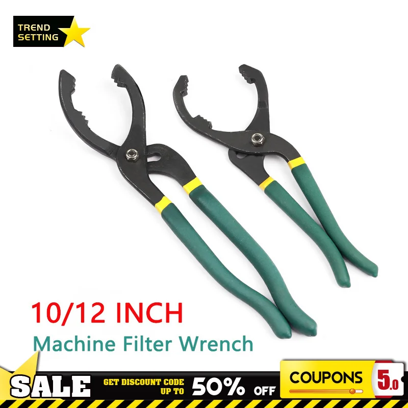 10 12 inch Adjustable Filter Removal Pliers Oil Filter Wrench Pliers