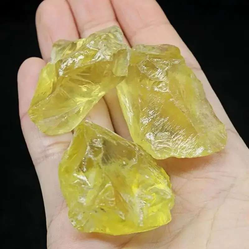 thumbnail image 1 of Piedras de cristal citrino 100 % naturales en bruto, curativas, amarillas, minerales, espécimen, decoración del hogar, 1 of 5