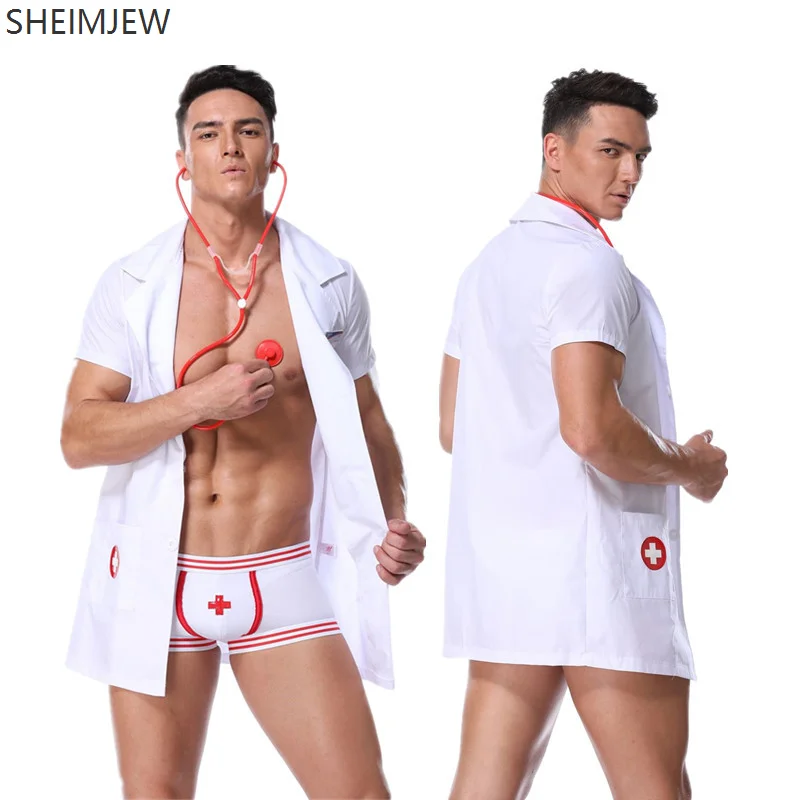 Halloween Men Sexy Doctor Cosplay Costume Adult Male Nurse Nightclub Bar Performance Fancy Dress Carnival Party Stage Dress Up cosplay costume men festival costume set