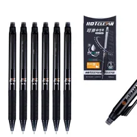 M&G 6pcs Retractable Erasable Gel Pens, 0.5mm Blue/Black Ink Gel Pen, Erasable Pen Make Mistakes Disappear, Premium Comfort Grip 1