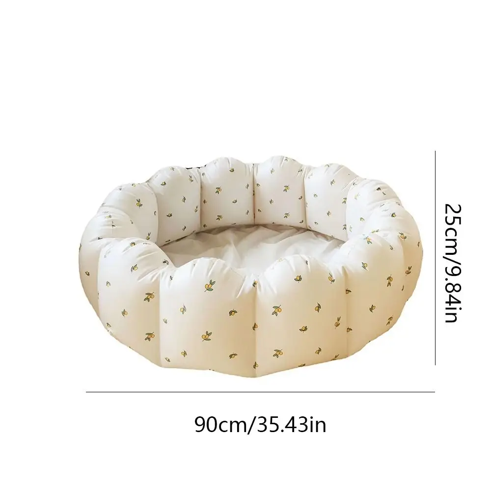 Foldable Bear Inflatable Swimming Pool Olive PVC Baby Ball Pit Fence Petal Shape Korean Style Play Water Bathtub Bath Basin