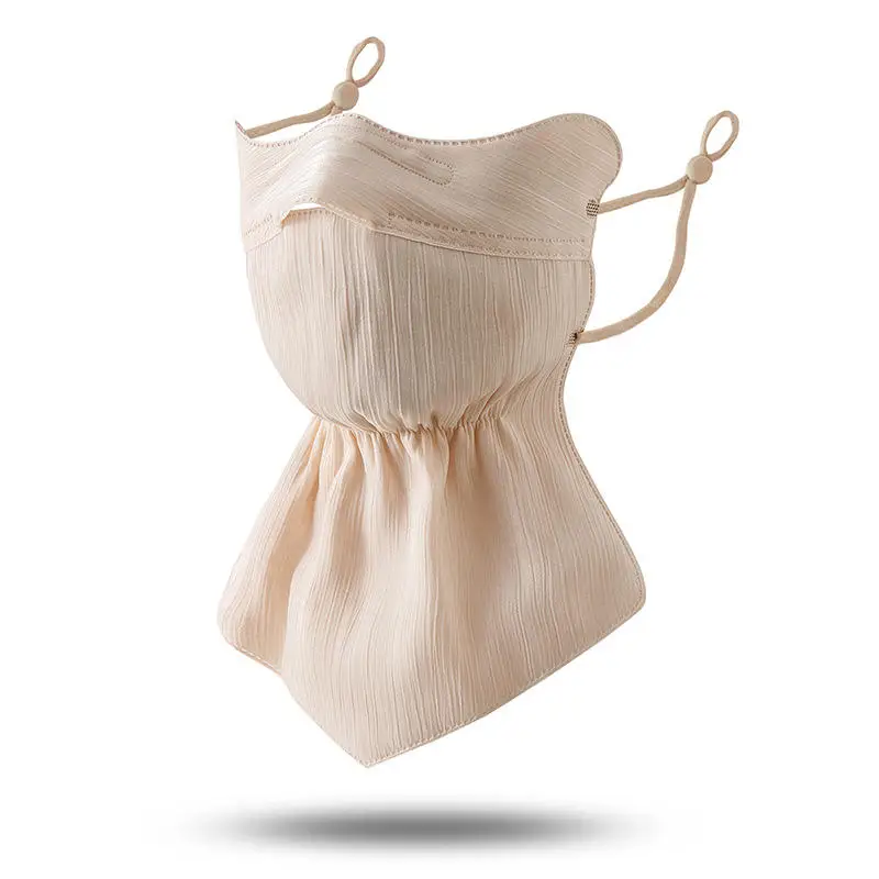 Ice Silk Mask Face Cover for Women Anti-UV Quick Drying Breathable Sunscreen Mask Bandana Hanging Ear Scarf