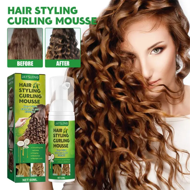 

Nourishing Curly Hair Mousse Anti-frizzy Elastin Fluffy Head Design Hair Styling Tool Plant Shaping Cream Shiny