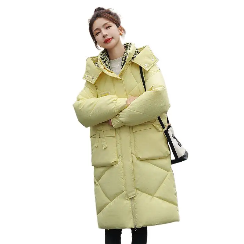 

Hot Sale Student Outfit Winter Women Thickened Warm Down Cotton Coat BF Style Mid Length Jacket for Women 2024 y2k clothes