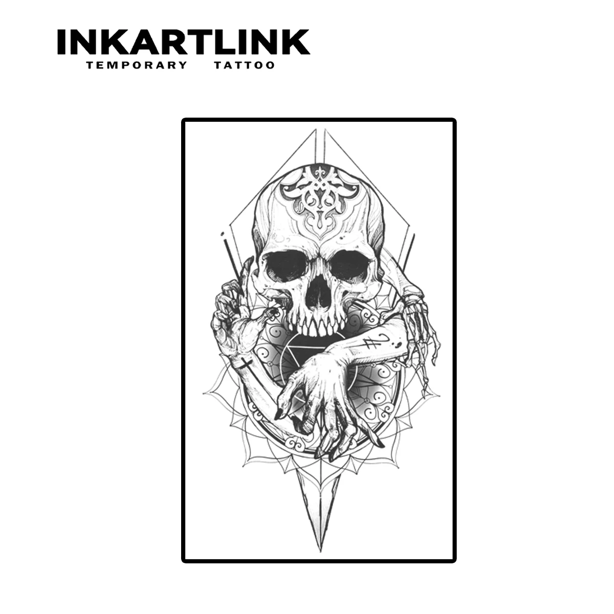 Tatuaggio temporaneo teschio, dura fino a 15 giorni nuova tecnologia  adesivo semipermanente impermeabile magico. - AliExpress, image size:1200x1200