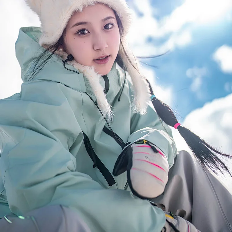 -30 Degree Women Men Ski Jacket Windproof Warm Winter Snowboard Snowboard Waterproof Hooded Snow Coat and Pants