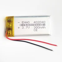 10 pcs 3.7V 300mAh 402040 Lithium Polymer LiPo Rechargeable Battery For Mp3 LED Light Camera Headphone Bluetooth Recorder 2