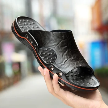 Men’s Leather Summer Slippers 1