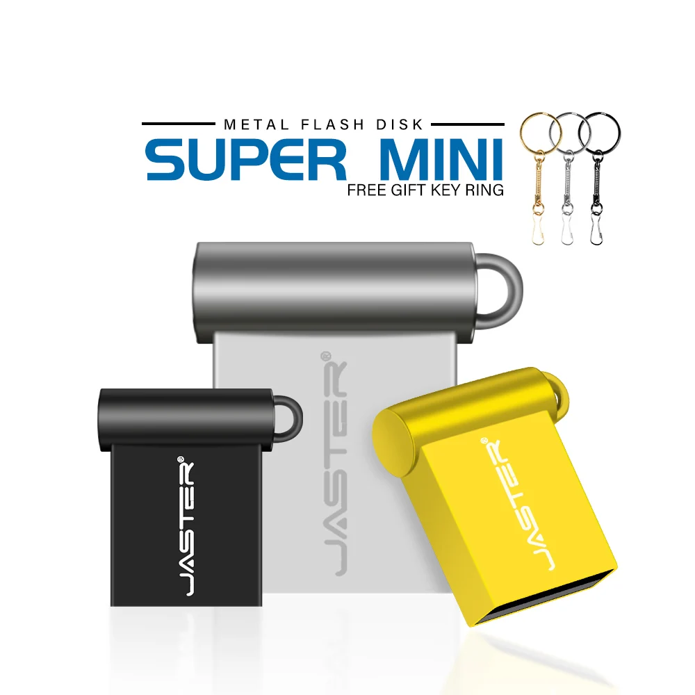 thumbnail image 1 of Memoria USB Super Mini de 128 GB, color negro, llavero gratis, memoria USB de 64 GB, regalo creativo, memoria USB de 32 GB, capacidad real, alta velocidad, 1 of 5