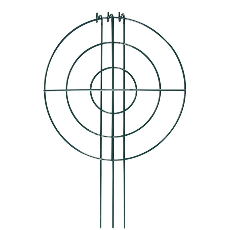 

Three Round Garden Plant Support Frame Wreath Climbing Plants Trellis Iron Shrub Holder Flower Support Plants Trellis for