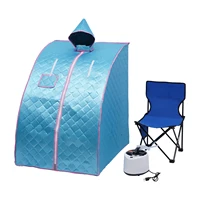 Lightweight Portable Personal Steam Sauna Spa for Relaxation at Home 99 Minute Timer 1000 Watt Steam Generator with Chair 1