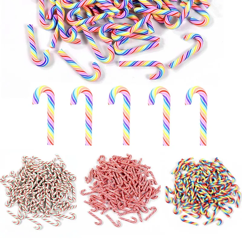 IMIKEYA 50 Bastones De Caramelo De Navidad Para Decoración Del árbol De Navidad: Decoraciones De Bastones De Caramelo De Navidad, Adornos De Menta Colgantes De Plástico Para Decoración De Navidad