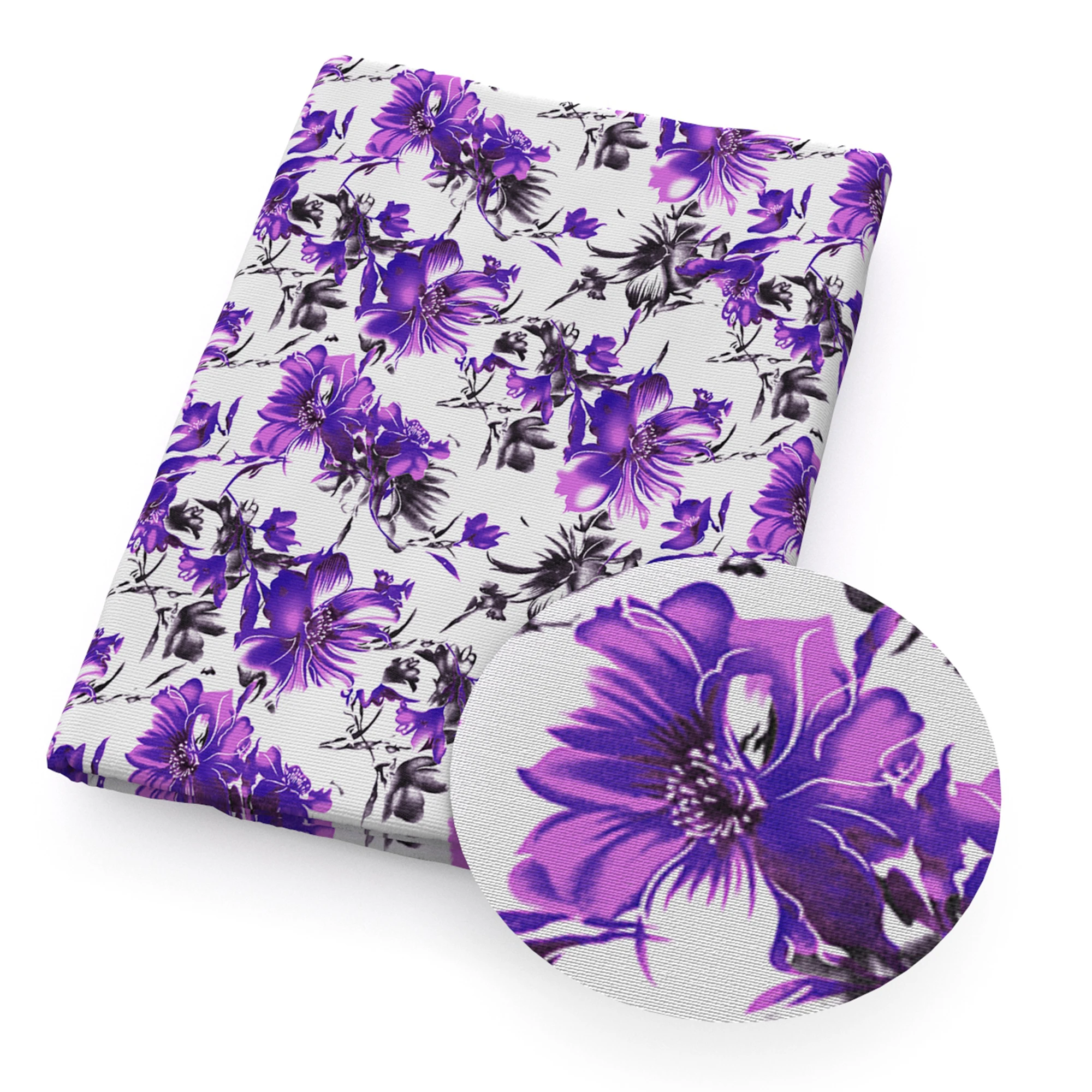 Purple Floral Fabric 5