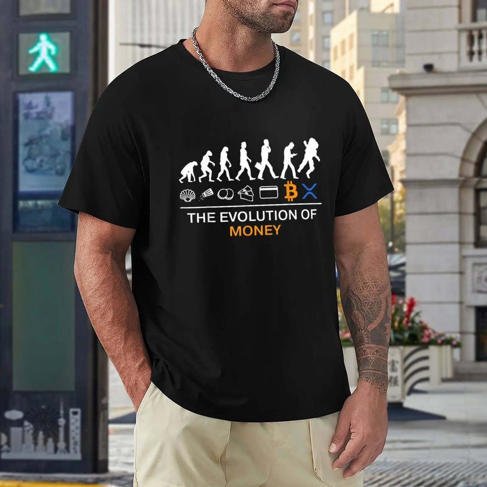 Ripple XRP Shirt Bitcoin Crypto Evolution Of Money T-Shirt - Funny Ripple  XRP To The Moon Graphic Tee XRP Ripple To The Moon