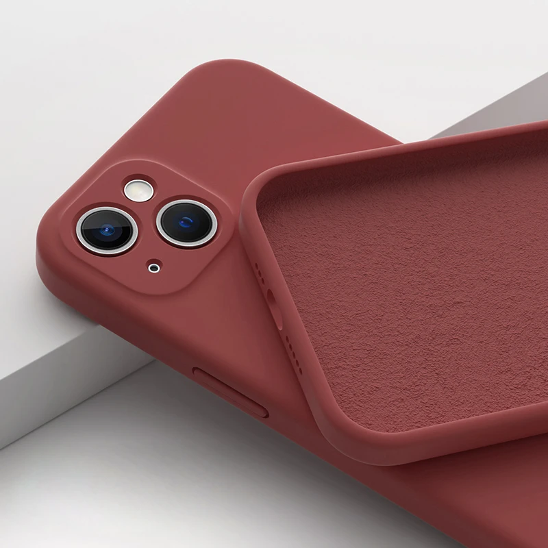 รูปสินค้า เคสซิลิโคน iPhone 12-14 สีม่วง สวยทน