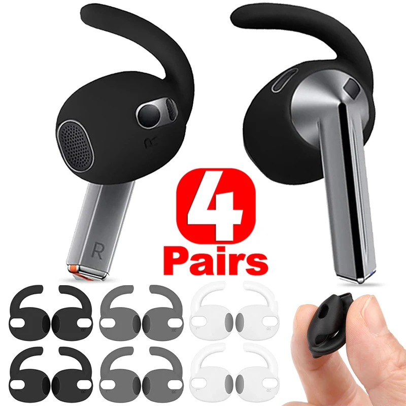Flexible Soft Silicone Eartips with Sport Earhooks and Protective Case Cover
