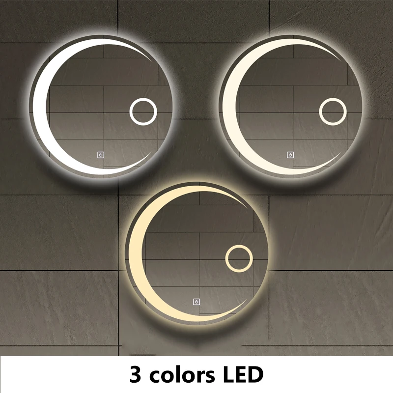 Specchio LED Rotondo con Funzione Antiappannamento e Illuminazione a LED - Impermeabile e Resistente all'Umidità – OCEAN ITALY SRL