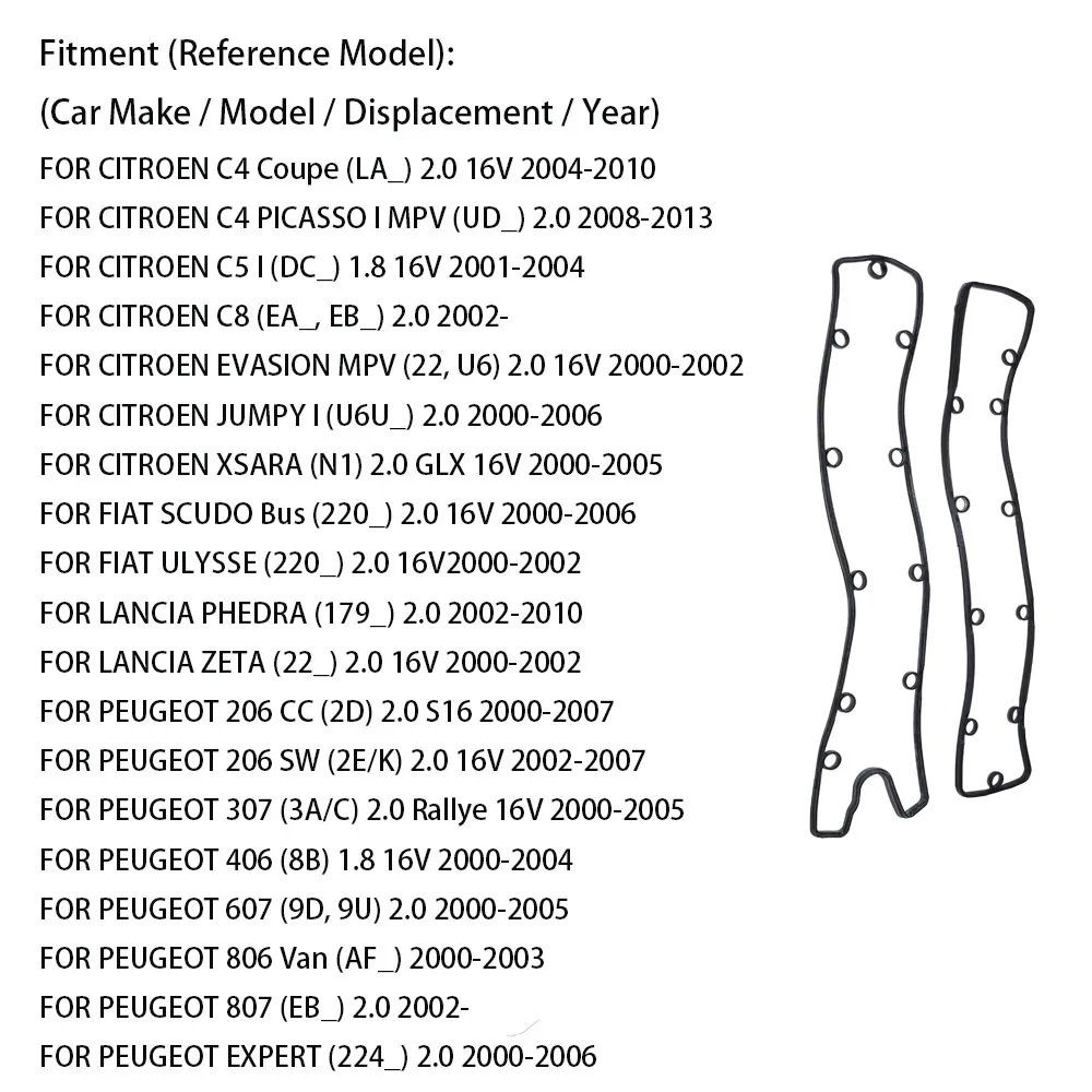 For CITROEN C4 C5 C8 EVASION JUMPY PEUGEOT 206 307 406 806 FIAT ULYSSE LANCIA PHEDRA Valve Cover Gasket 0249A4 Seal Parts
