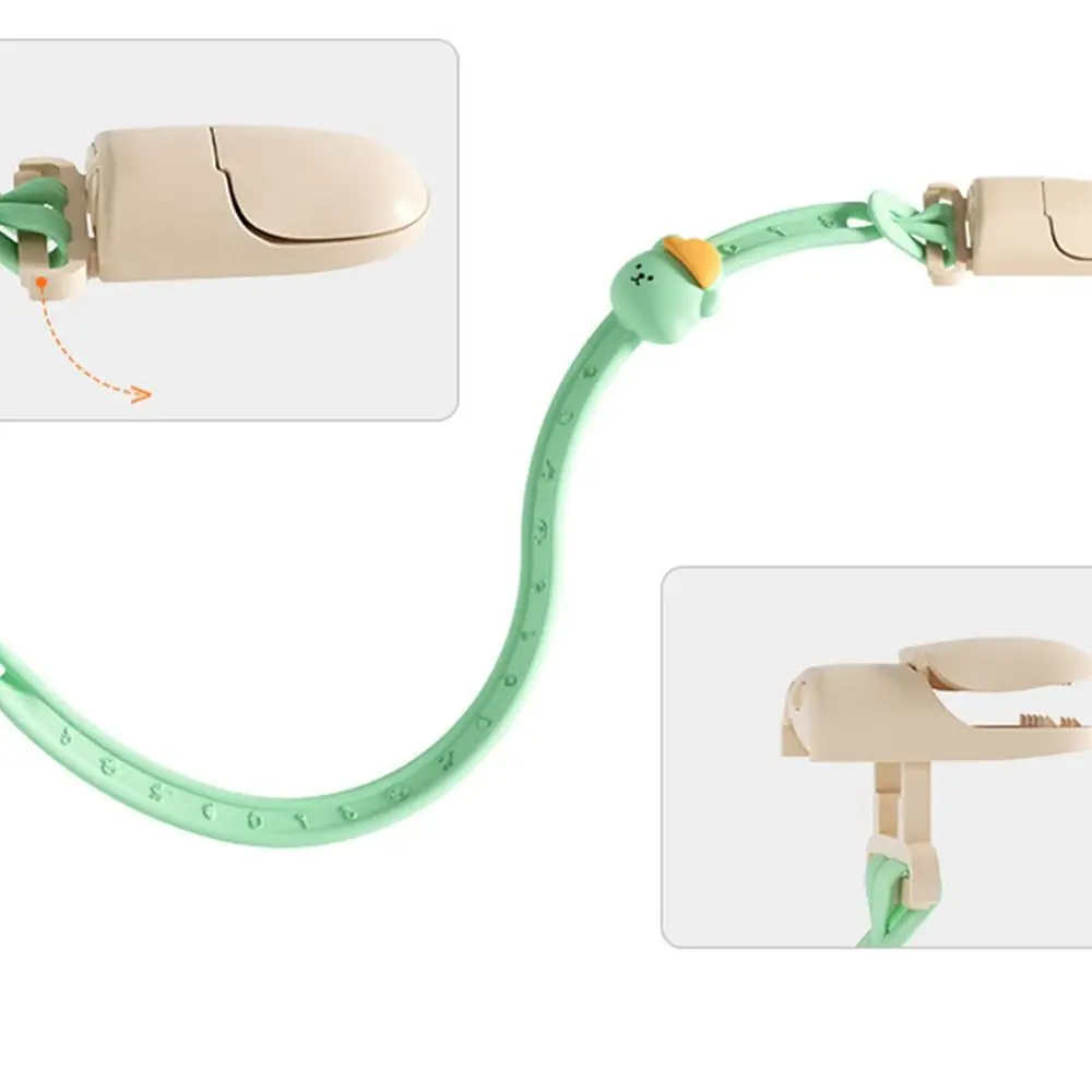 Cute Soft Food Grade Anti-drop Bear Toy Silicone Lanyard Baby Pacifier Chain Molar Chain Pacifier Clips Chains