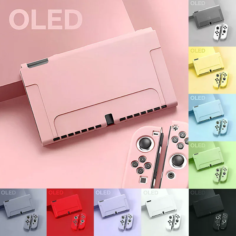 Custodia protettiva compatibile con console Switch OLED e Joy-Cons, interruttore può essere inserito in dock con guscio - Image 2
