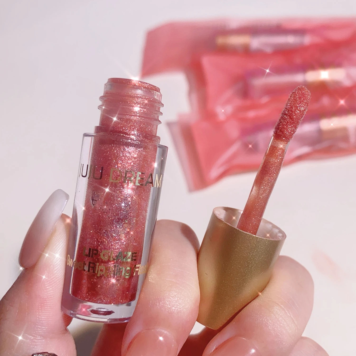 Lip Glaze Sparkling Shine Light Transparent Gloss Water Pure Desire