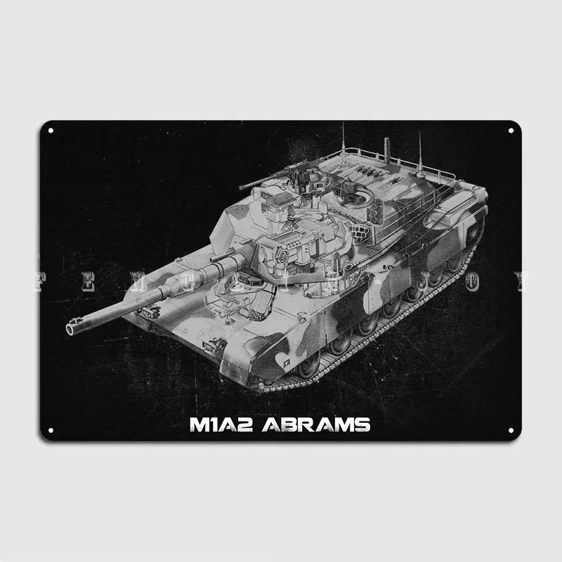 M1a2 Abrams металлический плакат для кинотеатра Классическая роспись оловянные