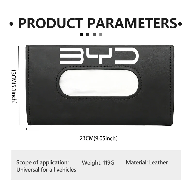 차량용 티슈 박스, 햇빛 가리개형 걸이식 냅킨 홀더, 종이 랙 (BYD Tang MAX DMI Qin EV600 Han EV Yuan Song PLUS Pro 용)