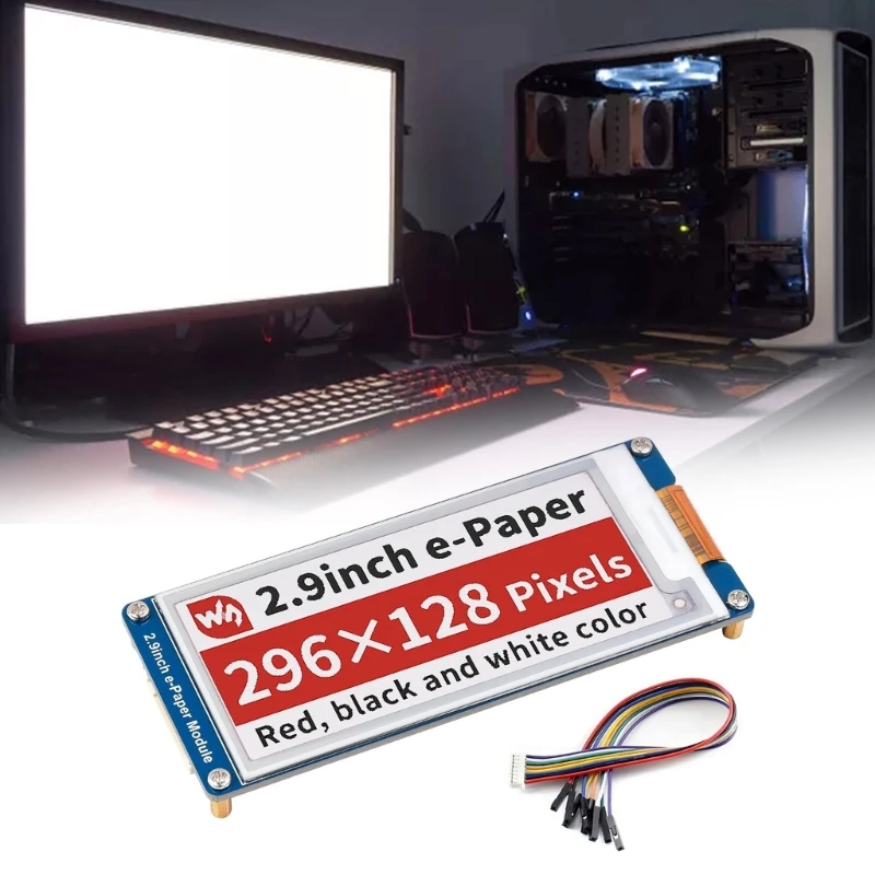 OFBK 2.9 인치 전자 잉크 디스플레이 2.9 ePaper 디스플레이 모듈 3색 빨간색 흰색 검정색 SPI 디스플레이 forRaspberryPi 4B/3B+/3B/2B