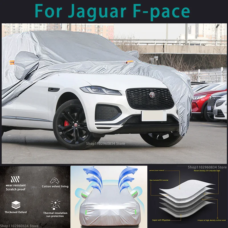 

For Jaguar F-Pace 210T Full Car Covers Outdoor Sun uv protection Dust Rain Snow Protective Auto Protective cover