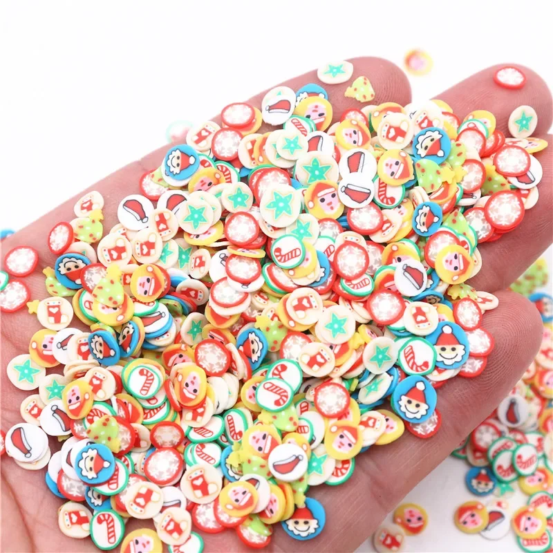 Christmas Polymer Clay Slices Sprinkles Snowflake Penguin Halloween Hot Clay DIY Supplies Nails Art Slime Phone For Gift Toys polymer clay kit polymer clay slime toy