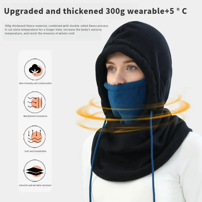 

Winter Warm Face Mask Riding Ski Hat Face Care Headgear Scarf Wind-Proof and Cold Protection One-Piece Fleece Headgear