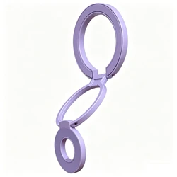 Magnetic Ring Phone Holder and Stand with Grip (Purple)