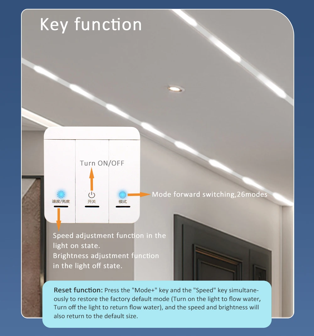 WS2811 DC24V COB IC Pferderennen LED-Streifenlicht 20M 30M 40M Fließendes Wasser Fließendes Effektband Funktioniert mit Smart Switch Controller – Detail 12