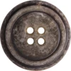 6pcs Grey Genuine Honr Buttons Scorched Black Vintage Old Designer Dull Polished Button Natural Coat Winter Sewing 5