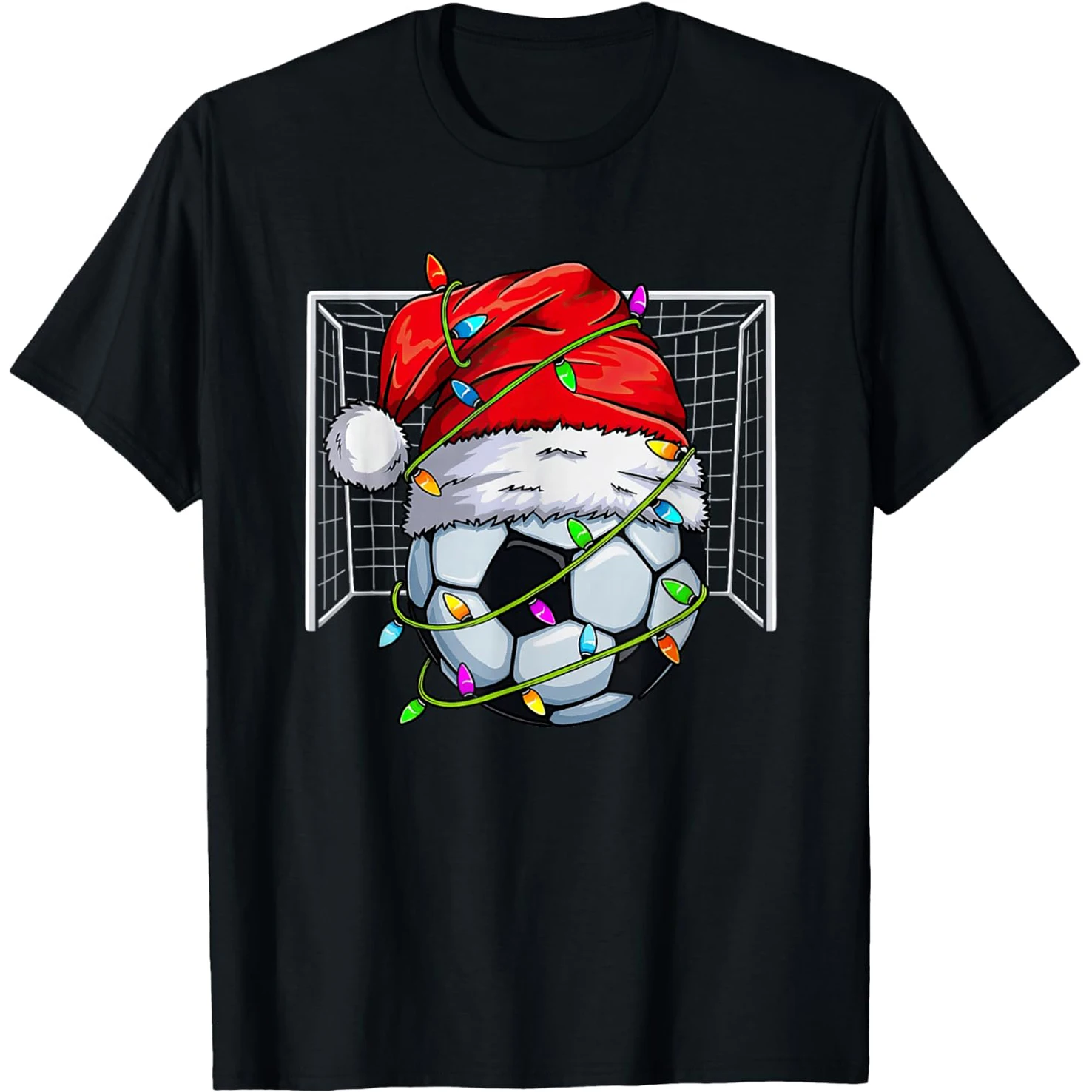Lustige Santa Fußball Sport Weihnachten Spieler T Shirts Männer Baumwolle Humor Streetwear T Kurzarm Unisex Lose Kleidung